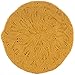 BYOS Winter Chic Warm Double Layer Leafy Cutout Crochet Knit Slouchy Beret Beanie Hat (Mustard Yellow Leafy)