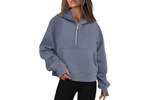 AUTOMET Womens Hoodies Half Zip Sweatshirts Fleece Jackets Tops Oversized Pullover Fall Outfits 2025 Winter Fashion Clothes