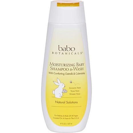 babo botanicals moisturizing baby shampoo wash oatmilk calendula