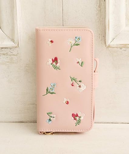 Amazon Co Jp アフタヌーンティー リビング Afternoontea Living フラワー刺繍ブック型iphone8 7 6 6sケース ピンク 家電 カメラ
