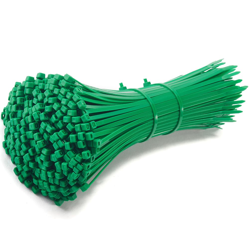 MgcTolBox Green Small Cable Ties 8", Mini Zip Ties, Self-Locking Nylon Cable Ties, Zip Wire Tie Perfect for Garden, Home, Office | 200 x 3.6 mm | Green | 200 Pack — image 1