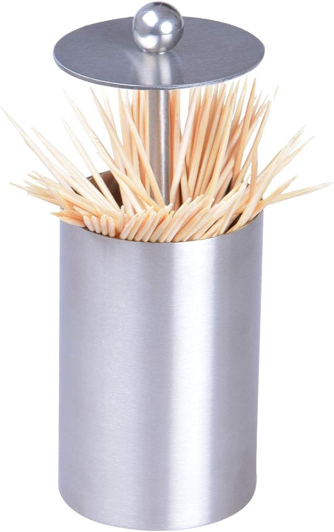 Toothpicks Holder, OKOMATCH Retractable Stainless Steel
