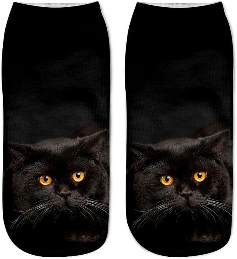 Toamen Cartoon Ankle Socks, Sale Clearance Men Women Unisex Popular Funny Anklet Socks Cute 3D Cat Printed Novelty Gift