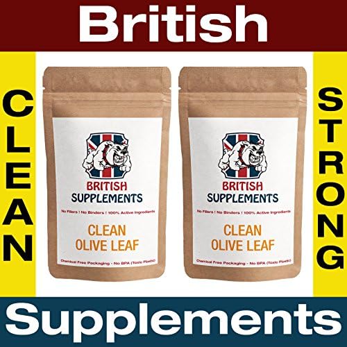 Clean Olive Leaf Extract 5,600mg (224mg Oleurpein) per Serving High Strength No Nasties One of the Strongest in the UK Manufactured British Supplements 2 Month Supply (120)