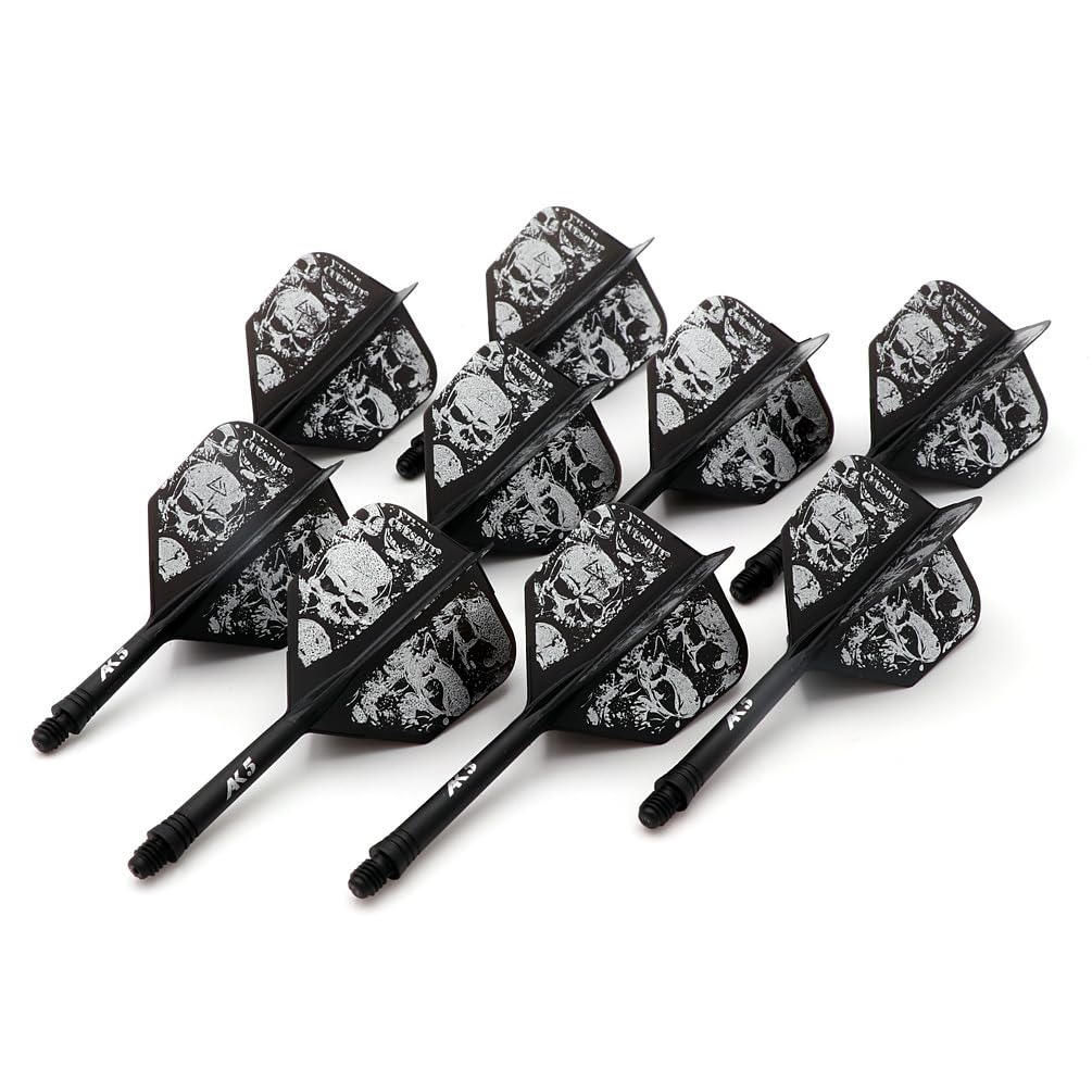 CUESOUL 3 Sets Integrated Dart Shaft and Flights,Dart Shaft Length 21mm/28mm/33mm,with exclusive pattern design