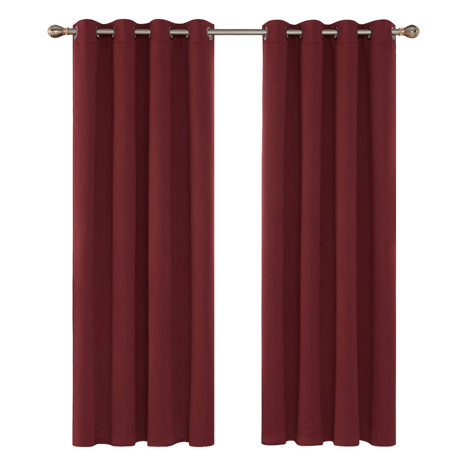 Deconovo Cortinas Dormitorio Moderno Suave Cortina Opaca para Ventanas