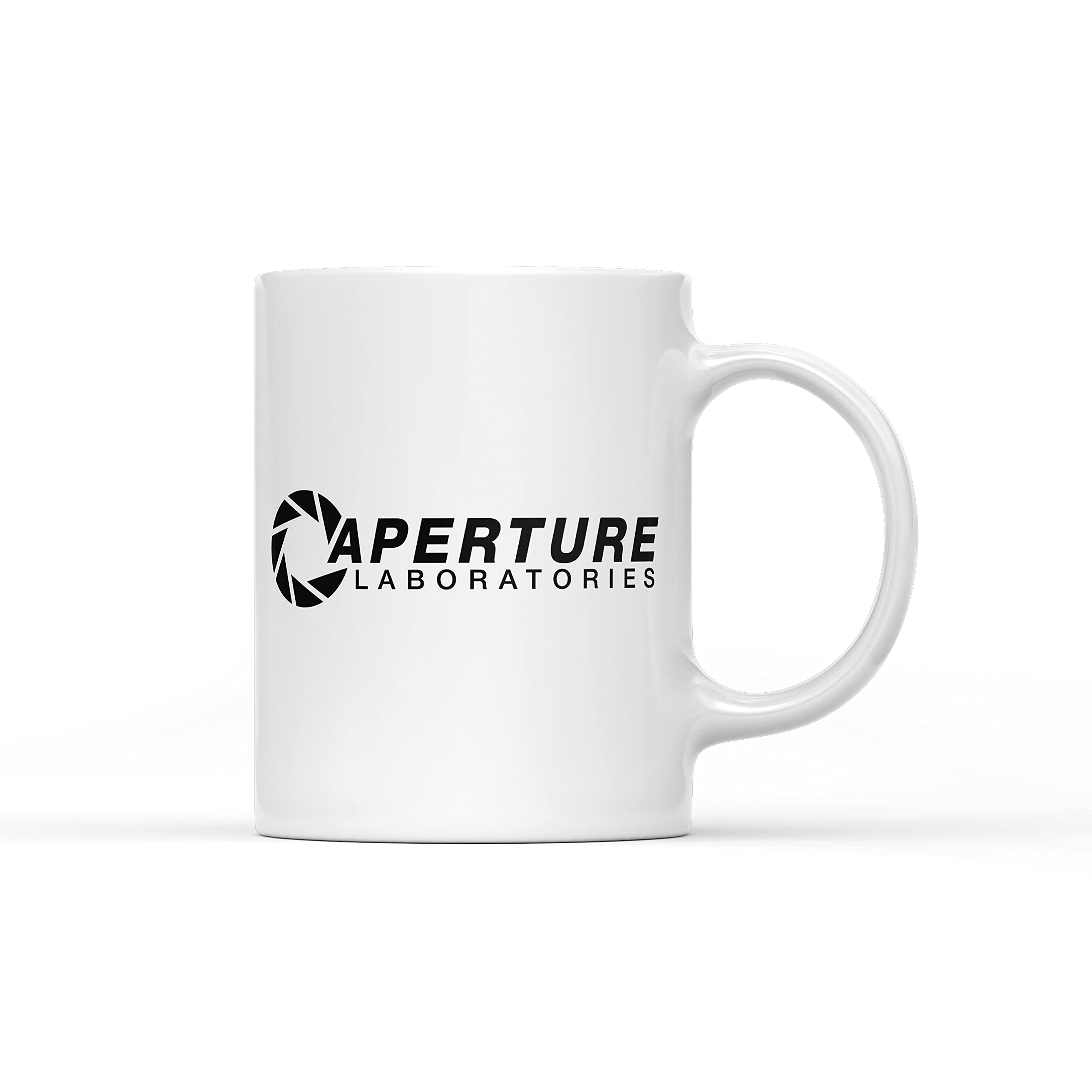 SMARTYPANTS Aperture Laboratories Half Life Portal 2 Game Inspired Ceramic Cup Mug - Dishwasher Microwave Safe Plain White 11Oz Hot Cold Drinks Coffee Tea Companion