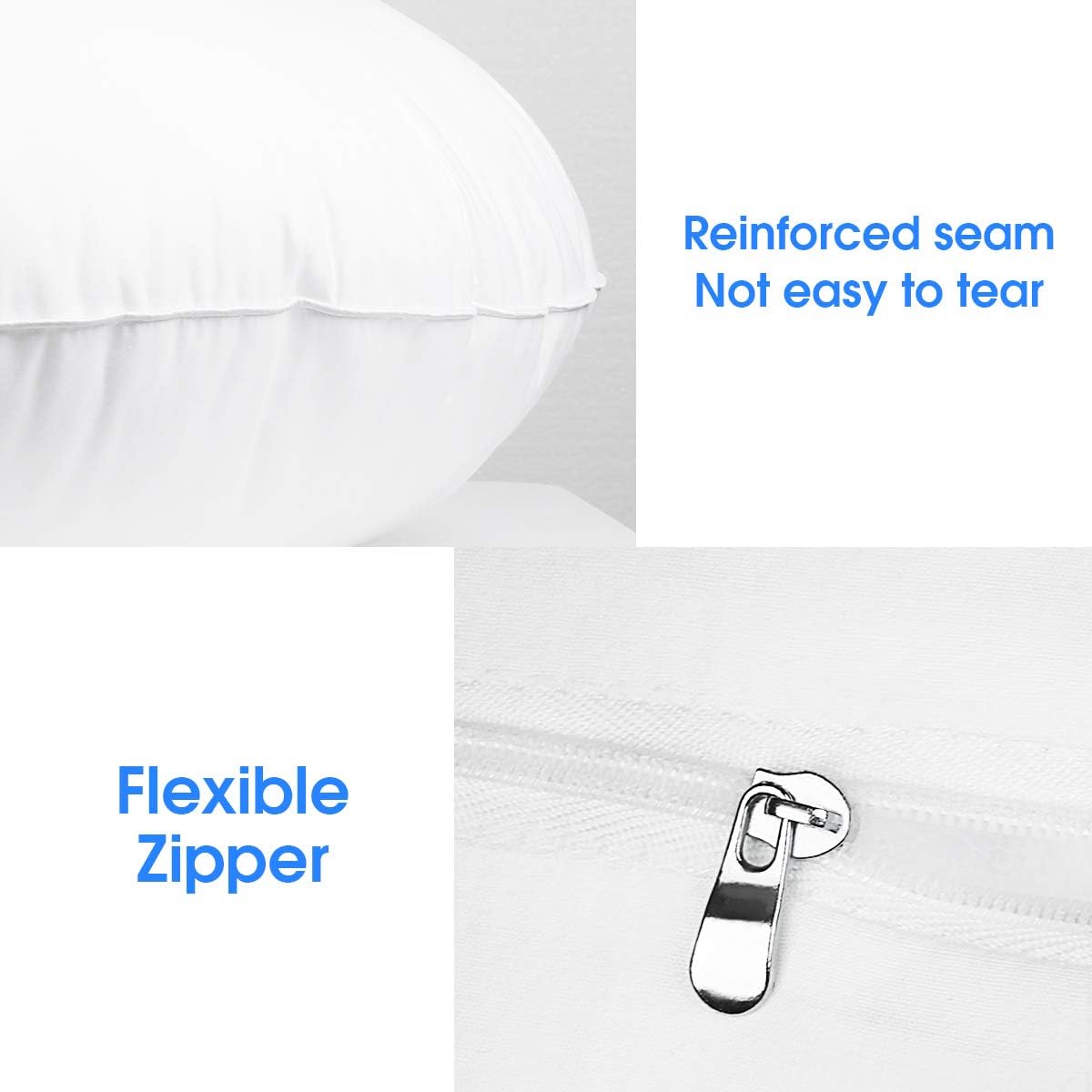 HOMEIDEAS Throw Pillow Insert Round 24" - 100% Cotton Couch Pillow Insert - Hypoallergenic Stuffer Pillow Inserts Sham (1 Pack): Home & Kitchen