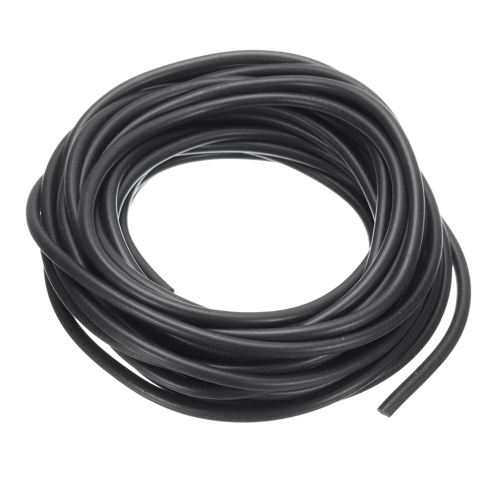 PATIKIL Silicone Foam Seal Strip, 10M(32.8Ft) 5.5mm(0.22") Dia Round High Density Solid Sponge Rubber Weather Stripping Cord for Sealing Gap Blocker Insulation, Black