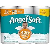 Angel Soft Toilet Paper, 72 Regular Rolls, 18 Count