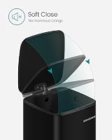 SONGMICS 30 L Kitchen Trash Bin Steel Pedal with Inner Bucket Ink Black view 5