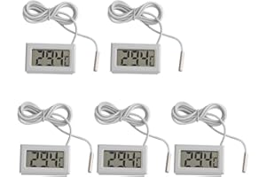 5 Pcs Mini LCD Thermometer, Digital Temperature Meter Probe Sensor