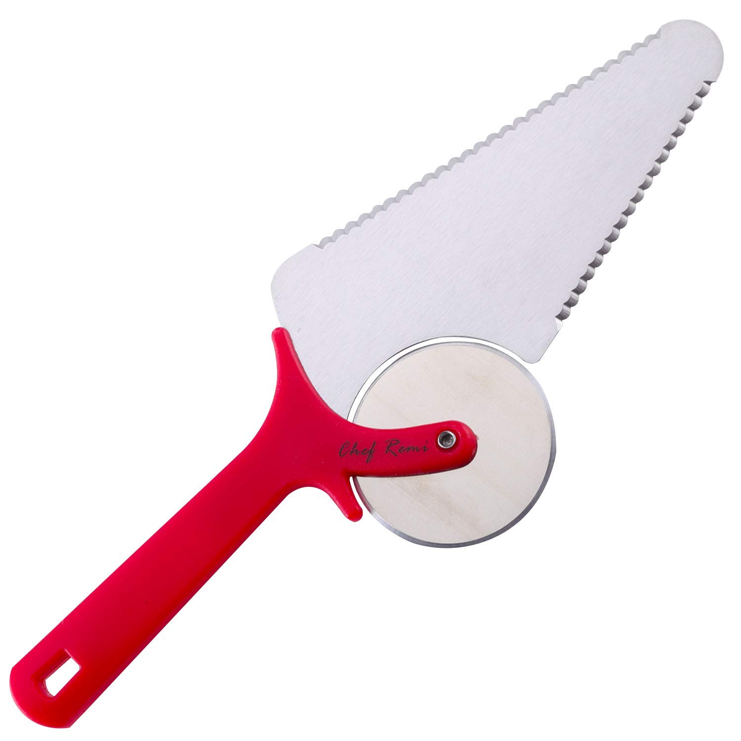 Última cortador de Pizza – Garantía de reemplazo de por vida – Innovador 3 en 1 cortador de Pizza, para uso en piedra para pizza, pan o tabla de cortar – Super Sharp hoja de acero inoxidable cuchillo de – fuerte como cualquier