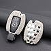 YIKA Benz Diamond Key Shell Car Key Case Cover Holder Pouch Remote Key Chains Key Bag for Mercedes-Benz C E S M CLS CLK GLK GL Class, etc(Silver)