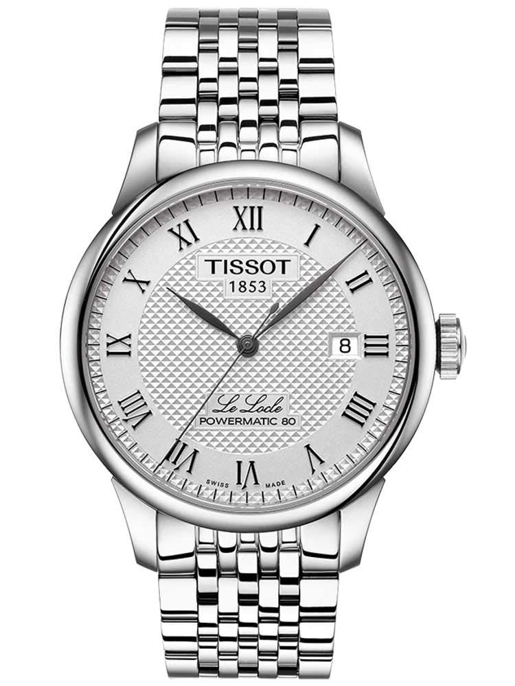 Tissot Reloj de vestir de acero inoxidable Le Locle para hombre gris T0064071103300