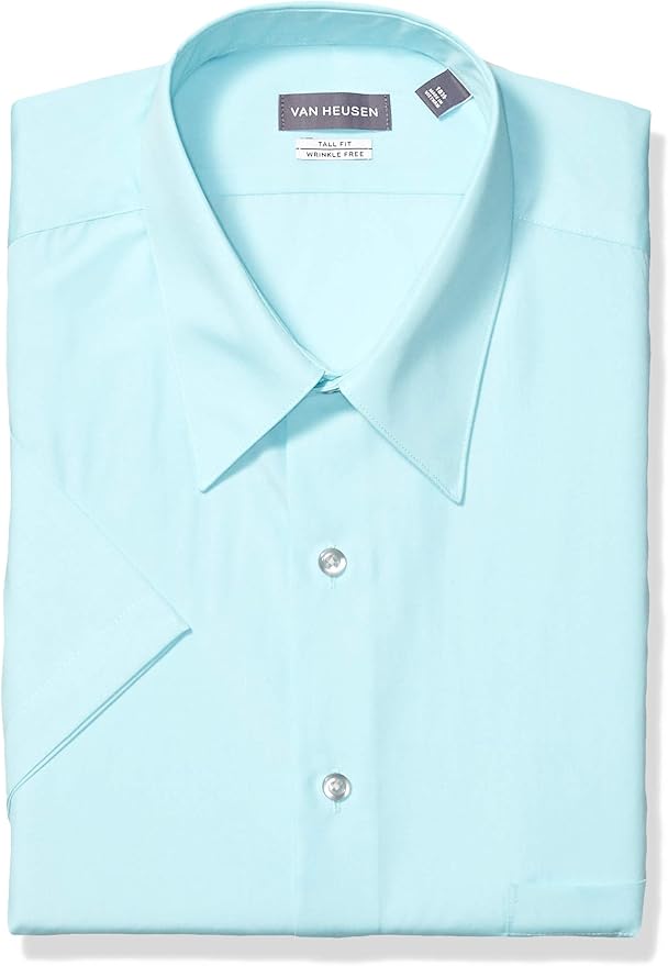 van heusen men's dress shirt regular fit poplin solid
