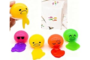 LBKKC Vomiting Egg Slime Toy - Funny Prank Squeeze Stress Ball Puking Yolk, Novelty Fidget Relief Toy Gag Gift for Kids Adults, Christmas Stocking Stuffers & Birthday Parties