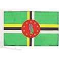 Dominica Flag 18'' x 12'' cords - Dominican SMALL flags 30 x 45cm - Banner 18x12 in - AZ FLAG