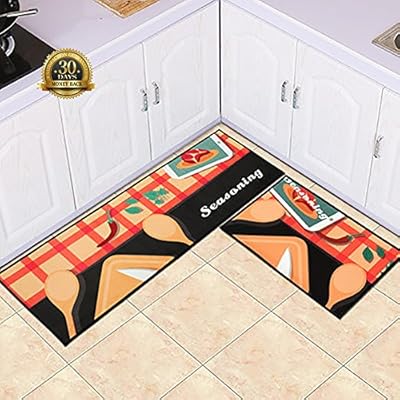 HIGOGOGO 2PCS kitchen rugs sets 15