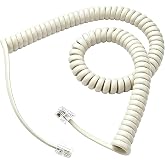 Comtrue Phone Cords for Landline, 2-Pack, Telephone Handset Cords | Ivory, Universally Compatible, Tangle-Resistant, Noise-free, Go-to Length, Ideal for office &amp; home
