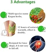 MYMULIKE Knee Pain Patches 26pcs Wormwood Relief Patch Long Lasting view 7