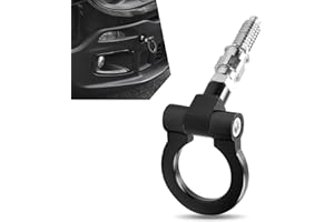 cerfioo 1 PC Car Front Bumper Tow Hook, Durable Metal Rotary Tow Vehicle Pull Ring Replacement, Compatible with BMW 3 Series 318 320 323 325 328 330 335 316 340 F30 F31 F34 GT 2012+ (Black)