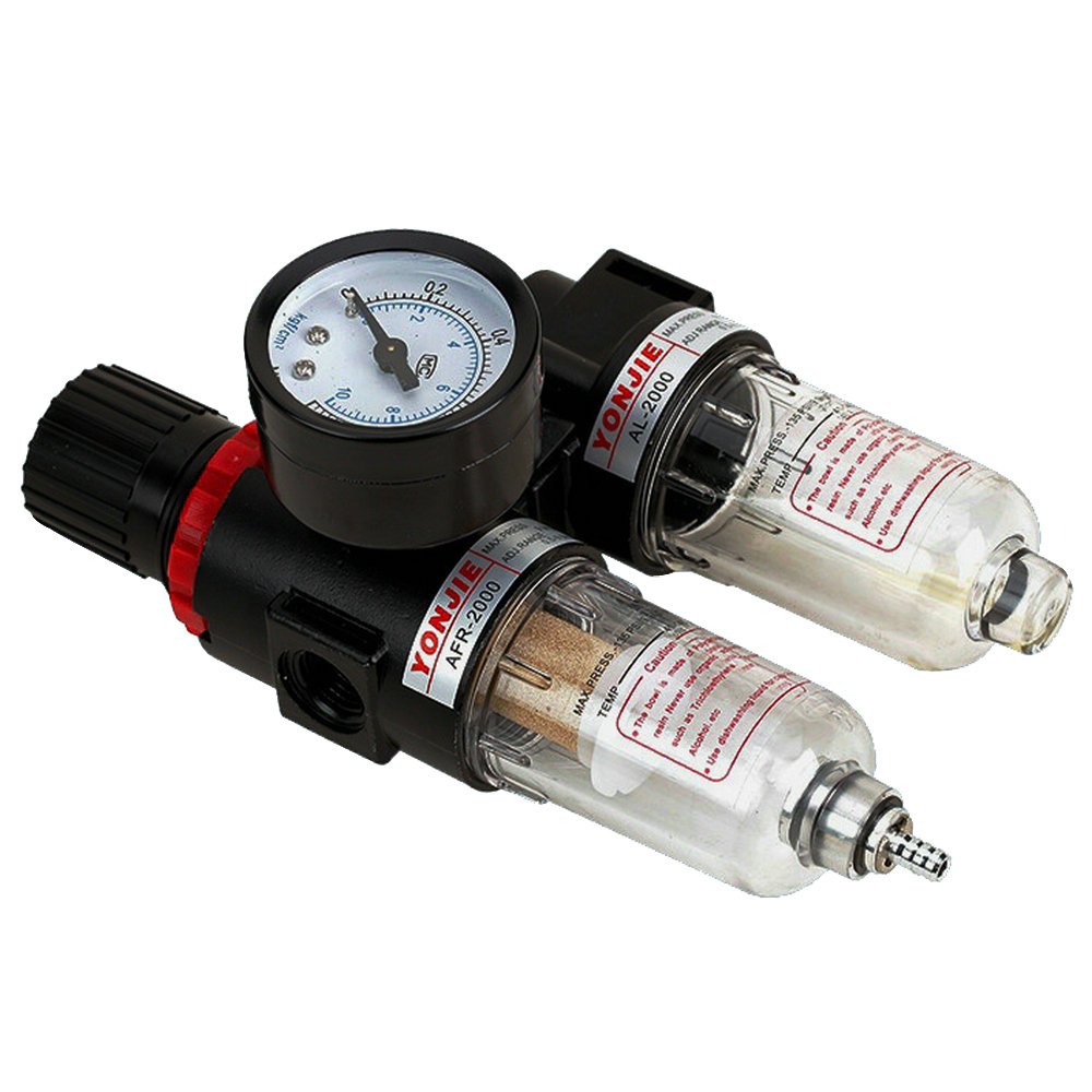 Pressure Regulator with Pressure Gauge Maintenance Unit 1/4 Inch