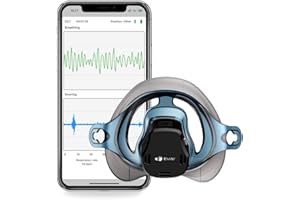EMAY Sleep Breathing Monitor for Airflow Tracking | Record Breathing Continuously On The App | Monitor Sleep Quality and Respiratory Events | Generate Professional Sleep Report with Data Analysis