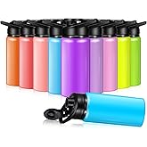 Mimorou 10 Pack Reusable Aluminum Water Bottles Bulk Multicolor Outdoor Sports Water Bottles for Travel Gym Cycling Camping, Snap Lid
