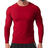 Mens Compression Shirts Long Sleeve Athletic Shirt Workout T-Shirts Sports Cool Dry Undershirts Base Layer Running Tops
