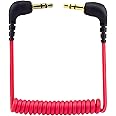 JCMOYUTY 3.5mm to 3.5mm TRS to TRS Cable for Hollyland Lark M1/ M2 / MAX / 150 / M1 Duo/MAX Duo Wireless Mic to DSRL Cam Coiled Cord Adapter