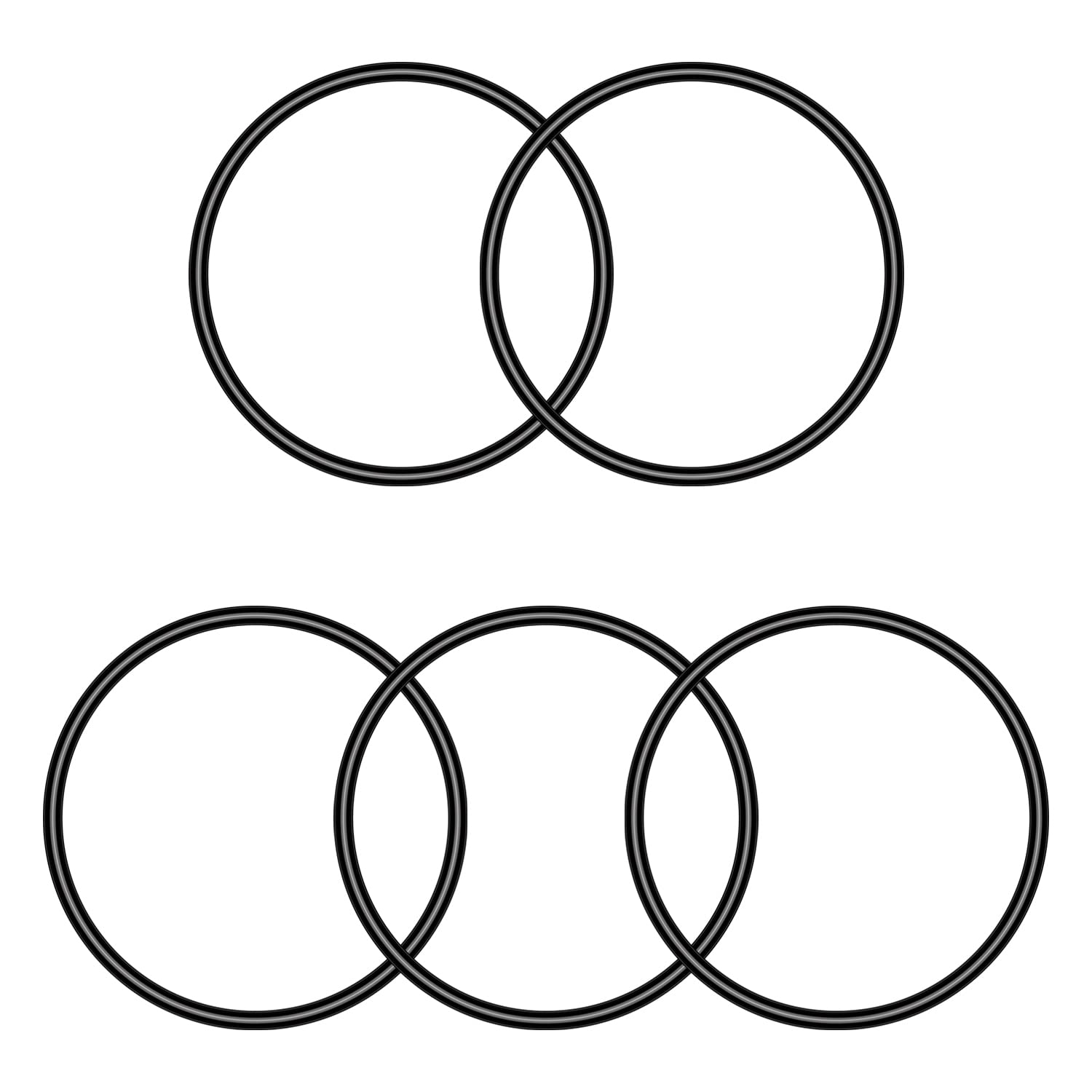 Othmro 10 Pcs Nitrile Rubber O-Rings, 115mm OD 105mm ID 5mm Width, Rubber Washers Metric Buna-N Sealing Gasket Rings, Black