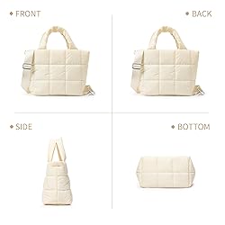 KALIDI Quilted Tote Bag Small Puffer Crossbody Bag