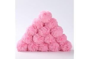 MIUPOO Craft Pom Pom Balls,Large Pink Poms Costume Accessory, Pom pom Balls for Arts and DIY Creative Crafts Decorations,Pink,3 Inches,20 Pieces.