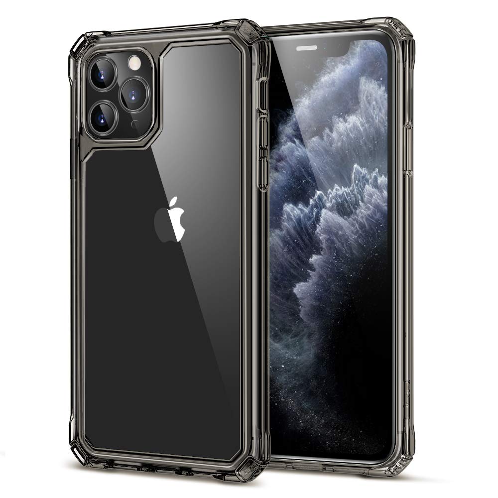 ESR Air Armor Clear Case for iPhone 11 Pro Case, [Shock-Absorbing] [Scratch-Resistant] [Reinforced Drop Protection] Hard PC + Flexible TPU Frame for the iPhone 11 Pro, Transparent Black