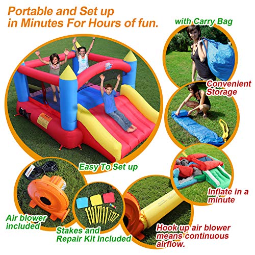 4 ACTION+AIR+Inflatable+Bouncer+Backyard