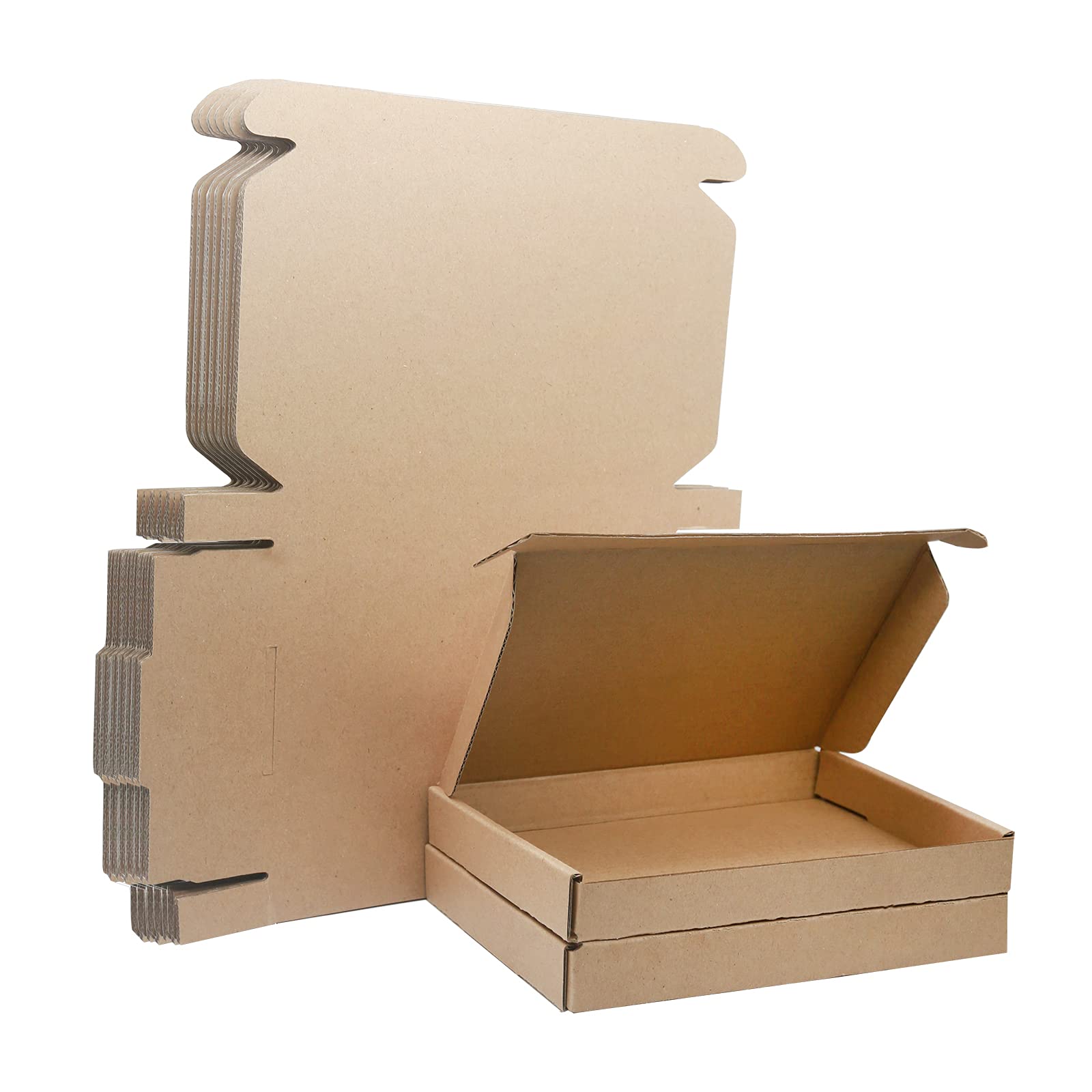 C6 A6 Royal Mail Large Letter PIP Boxes, 163x112x20mm Corrugated Cardboard Shipping Boxes, Brown Small Postal Packaging Mailing Boxes for Business, Posting, Storing or Gift (Pack of 10)