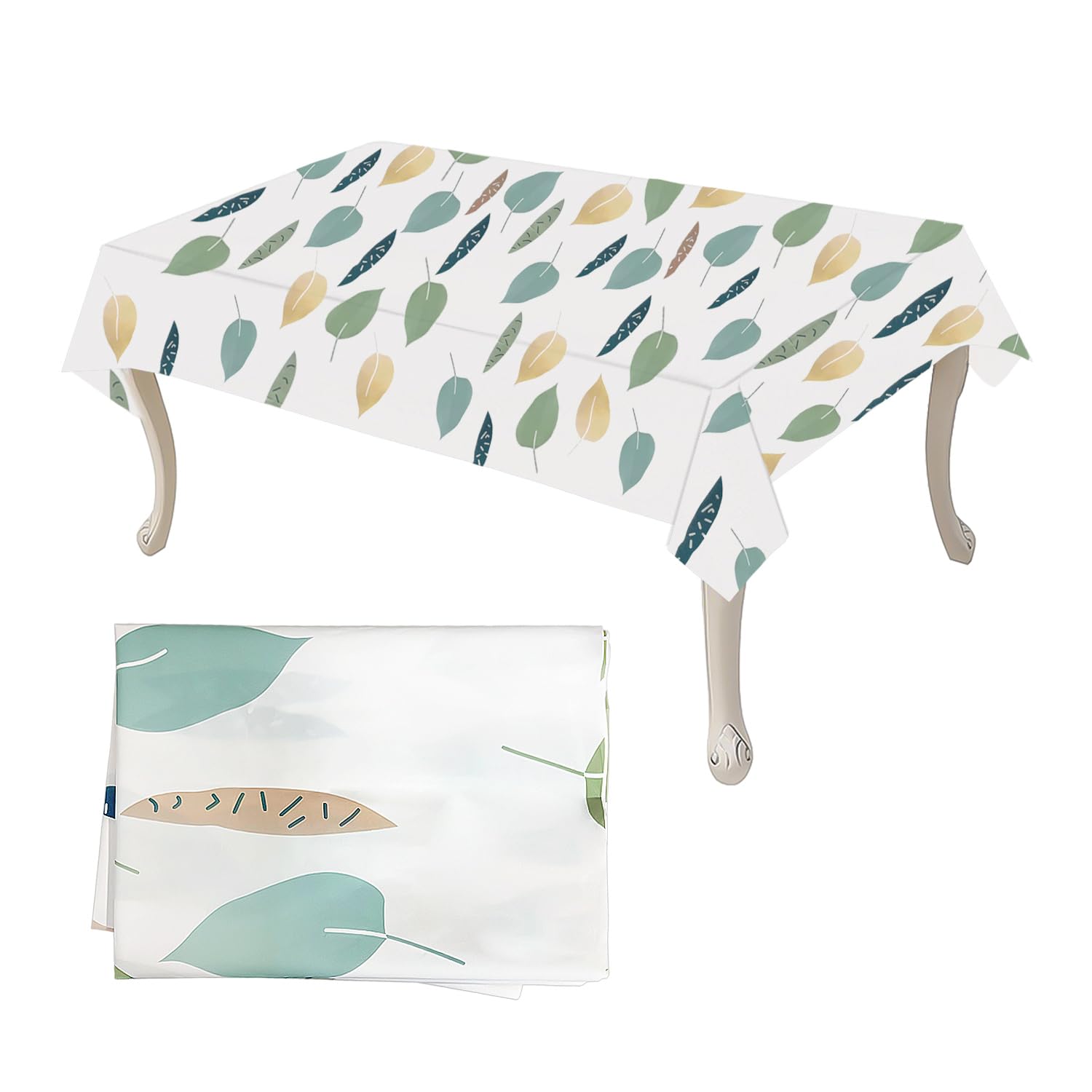 USHXVG 1 Piece Waterproof Small Coffee Tablecloth, Perfect for Picnics, Parties (White)