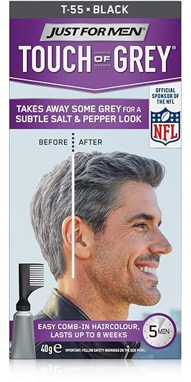 Just For Men Touch Of Grey Hair Colour Black Grey T55 40g