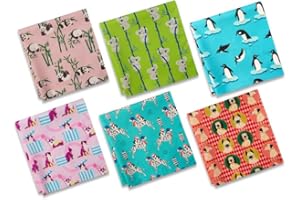 HexaFun 100% Pure Organic Cotton Unisex Handkerchief, Multi-color & Printed, Soft & Stylish, Hankies for Men & Women