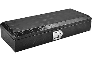 BATONECO 34.5 Inch Aluminum Tool Box, Truck Bed Tool Box with Lock and 2 Keys,Tool Storage Box for Truck,Trailer,Pickup,ATV,RV,34.5"X12.75"X6.4",Black