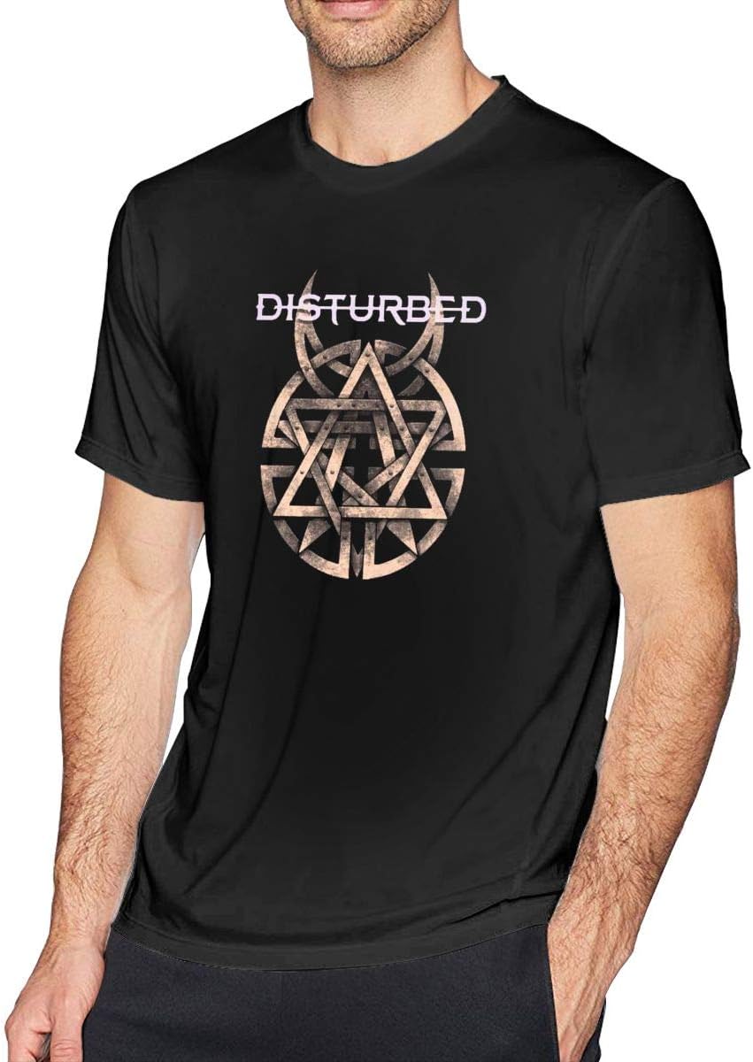 FashionCotton Men's Short Sleeve T-Shirt Disturbed Art Round Neck Short Sleeve T-Shirt