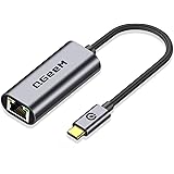 USB C to Ethernet Adapter, QGeeM USB Type C to Ethernet Gigabit Adapter, Thunderbolt 3 to RJ45 LAN Network Portable Cable Ada