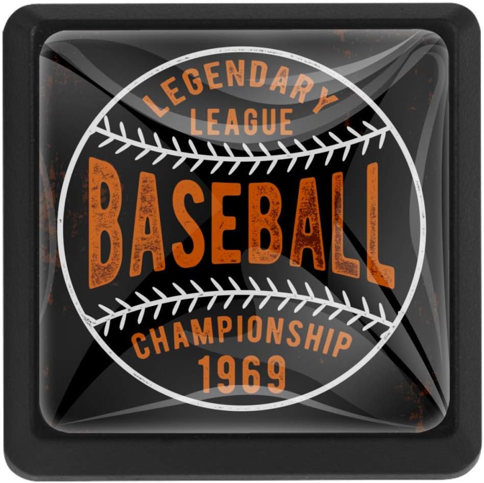 Basketball Logo Quadratische Schubladenknöpfe Kristallglas 3D Visuelle