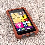 Nokia Lumia 530 Case, MPERO IMPACT X Series Dual Layered Tough Durable Shock Absorbing Silicone Polycarbonate Hybrid Kickstand Case for Lumia 530 [Perfect Fit & Precise Port Cut Outs] - Sandstone / Gray