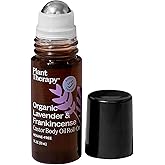 Plant Therapy Organic Lavender & Frankincense Castor Body Oil Roll-On 30 mL (1 oz) Soothes Dryness, and Skin Irritation, Calming Aroma, Relaxation, Pure, Organic Formula, Healing Benefits