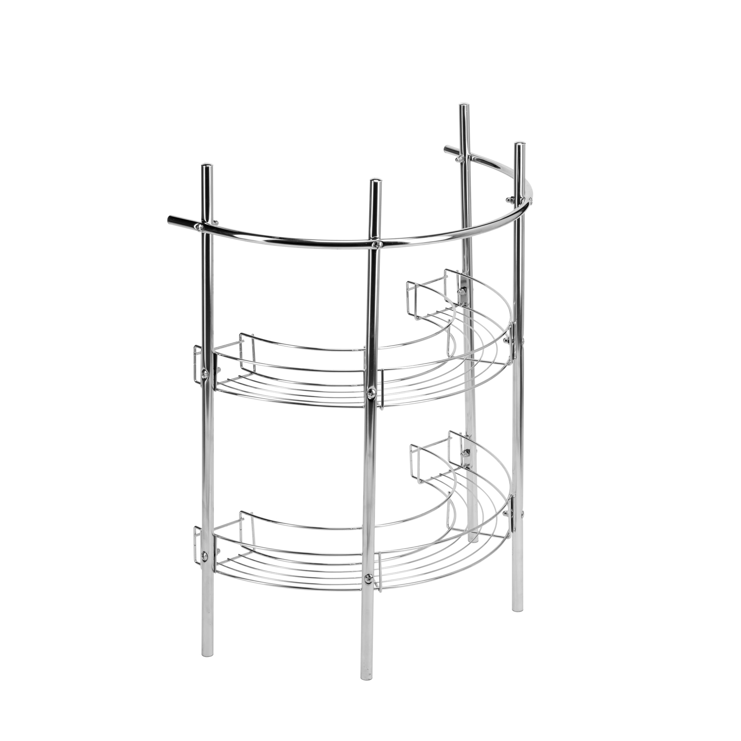 Croydex AJ401341 Chrome Plated Under Basin Storage Unit, Silver