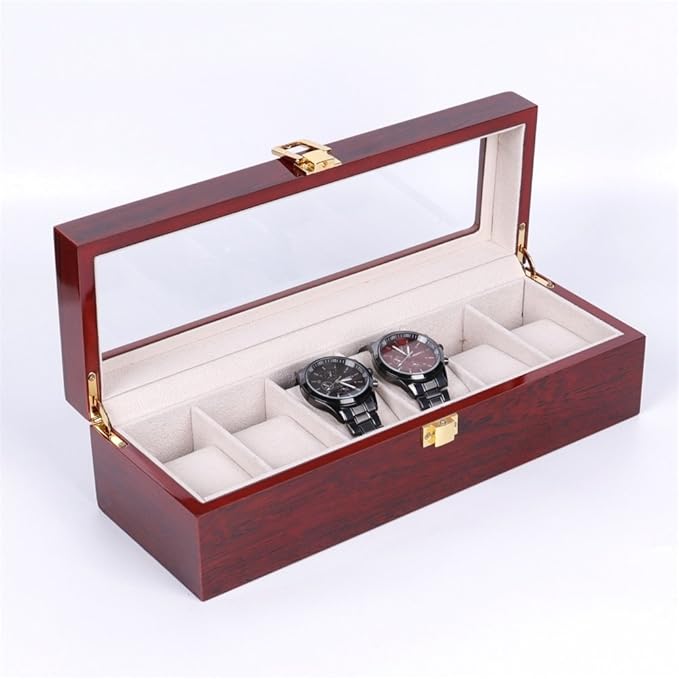 TUYU 6 Ranura de lujo caja de reloj: Amazon.es: Hogar