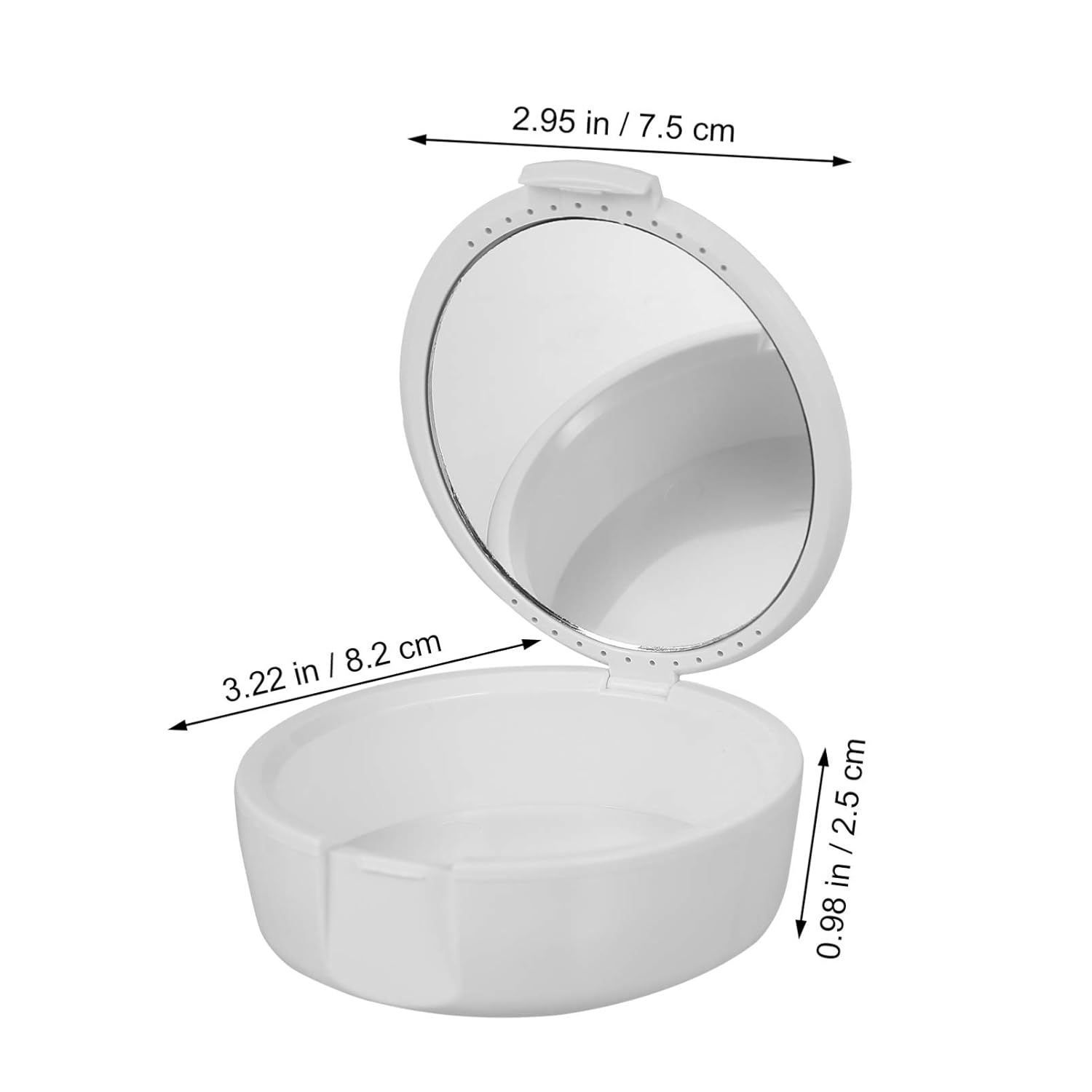 ARTIBETTER Denture Case Denture Bath Case Cup Box Holder Storage Soak Container Mouthguard Retainer Container For Travel Cleaning Store White : Beauty