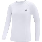 Runhit Boys Compression Shirt Kids Long Sleeve Athletic Undershirt Youth Quick Dry Base Layer for Football Baseball